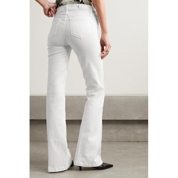 PAIGE White Genevieve High-rise Flared Jeans Women's Size 26 NWT - Picture 4 of 12